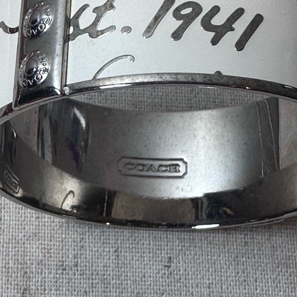 Coach Silver and Gold Bangle Bracelet 💯 Authentic! - Picture 6 of 6